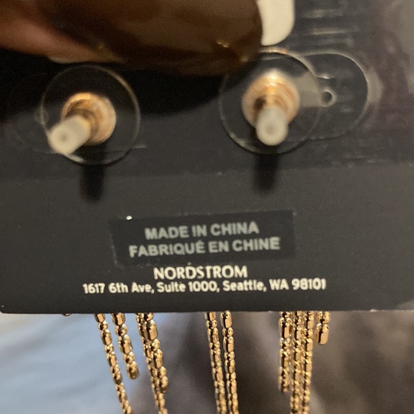 NWT- Waterfalls Chain earrings- Gold colored - Picture 2 of 4